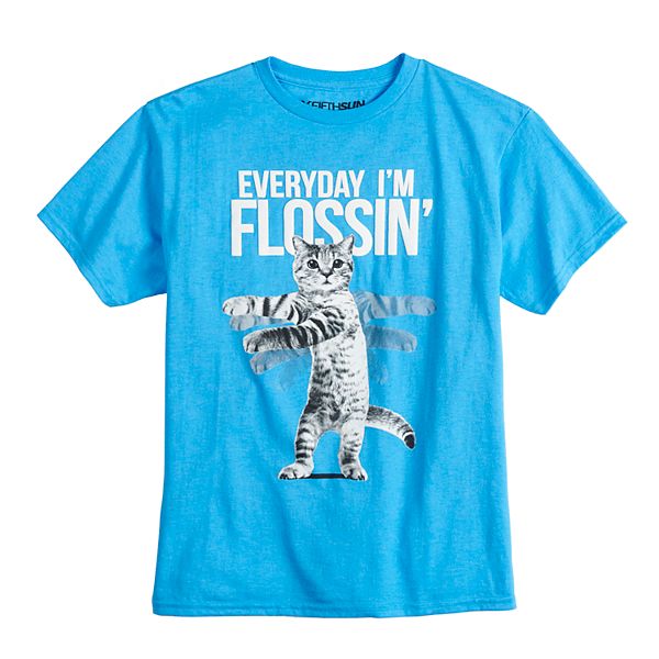 Boys 8 20 Flossing Kitty Tee - roblox cat shirt id