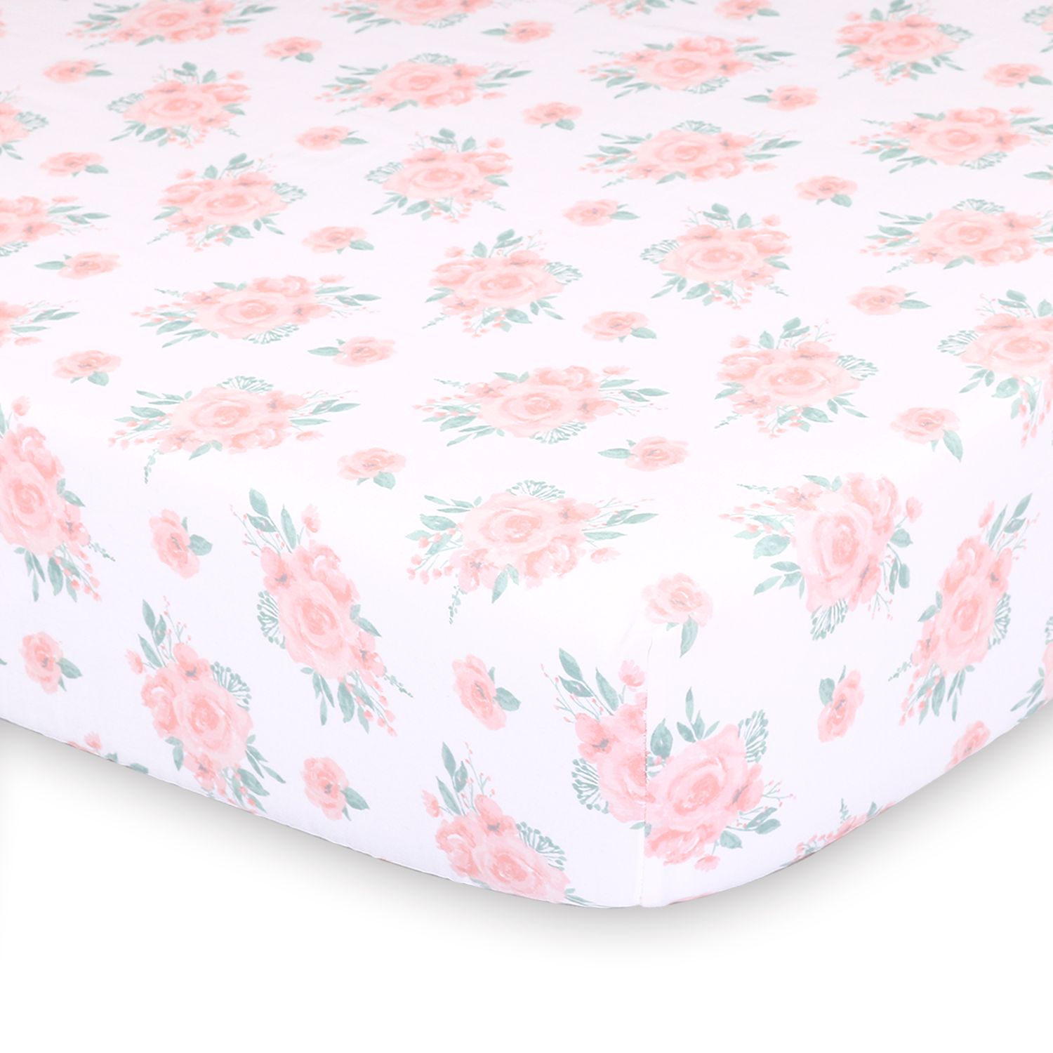 floral fitted crib sheet