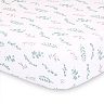 The Peanut Shell Farmhouse Floral Leaves Fitted Crib Sheet