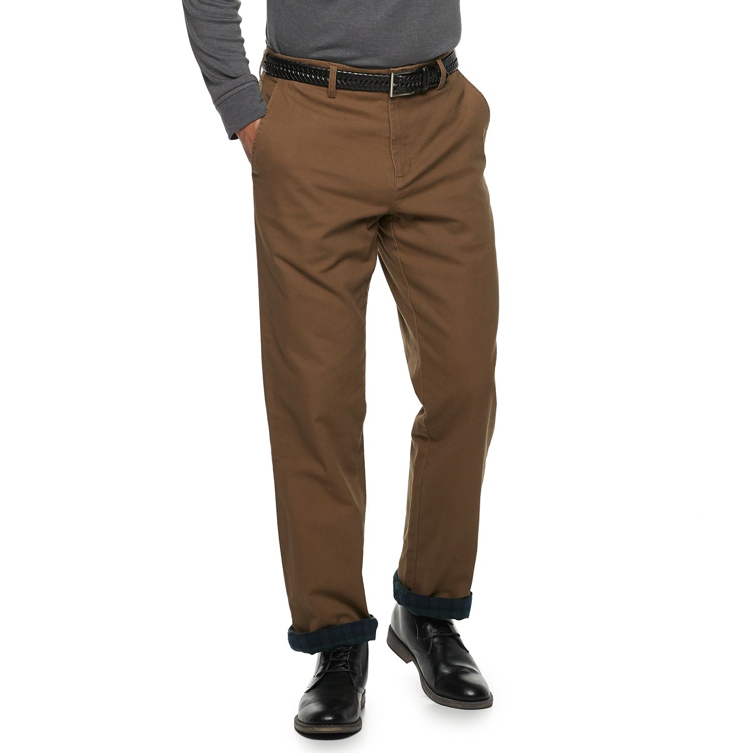 flannel lined canvas pants