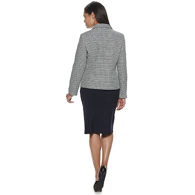 Women's Le Suit 2-Button Notch Collar Novelty Skirt Suit