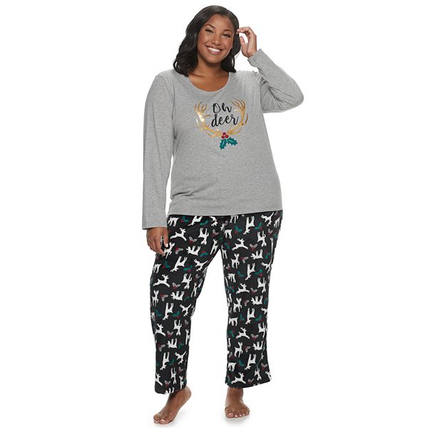 Plus Size Be Yourself Dreamy Fleece 2-piece Pajama Set