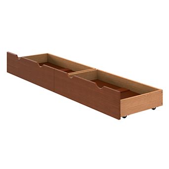 Alaterre Furniture Brown Under Bed Storage Drawer 2 pc Set