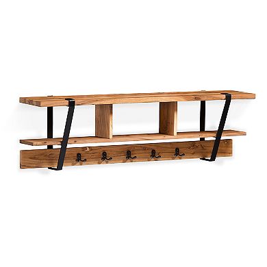 Alaterre Furniture Ryegate Bench & Coat Hook Wall Shelf 2-piece Set