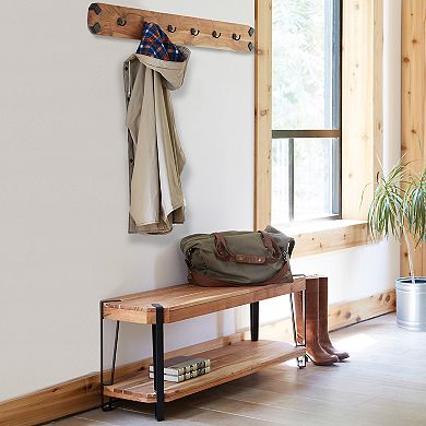 Alaterre Furniture Ryegate Bench & Coat Hook 2-piece Set