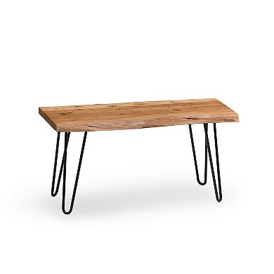 Alaterre Furniture Hairpin Bench & Coat Hook 2-piece Set