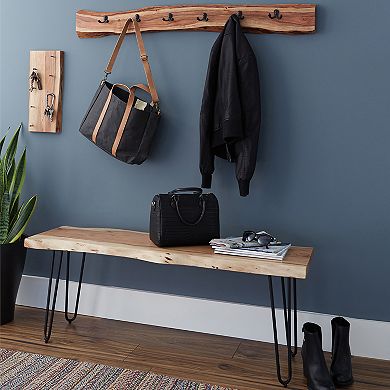 Alaterre Hairpin Bench & Coat Hook 2-piece Set