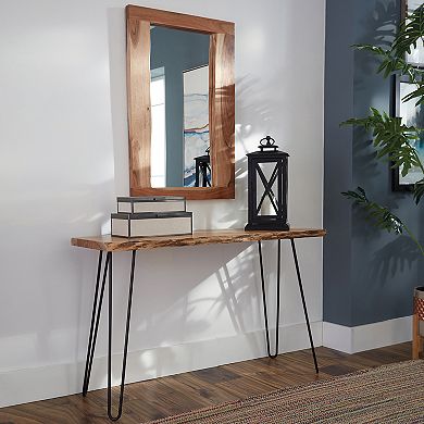 Alaterre Hairpin Console Table & Wall Mirror 2-piece Set