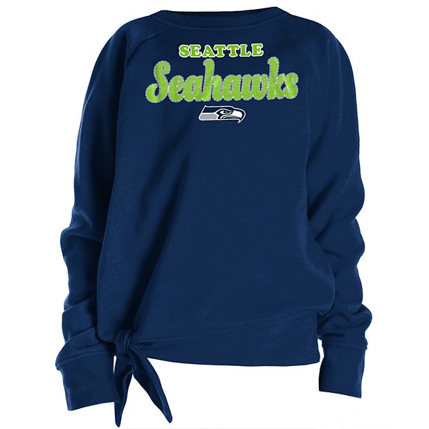 New Era Seattle Seahawks NFL Blue Crew Neck Sweatshirt: