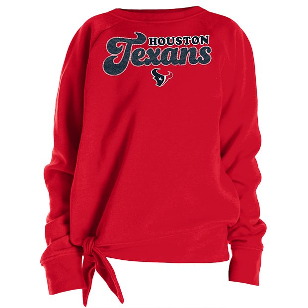 Girls 4-16 Houston Texans Tie-Waist Crewneck Sweatshirt