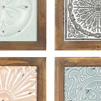 Stratton Home Decor "Set of 4 Boho Tiles" Wall Decor