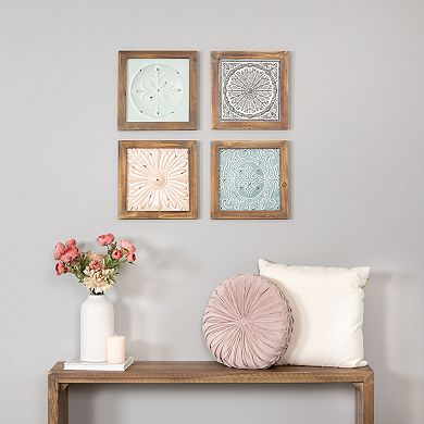 Stratton Home Decor "Set of 4 Boho Tiles" Wall Decor