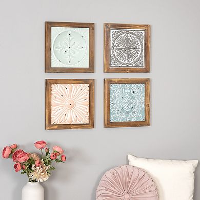 Stratton Home Decor "Set of 4 Boho Tiles" Wall Decor