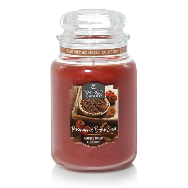 Yankee Candle Farmers Market Collection Persimmon Brown Sugar 22 Oz Large Candle Jar