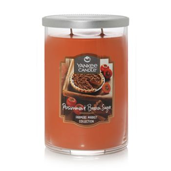 Yankee Candle PERSIMMON & BROWN SUGAR 22 oz LGE JAR FARMERS MARKET COLLECTION 