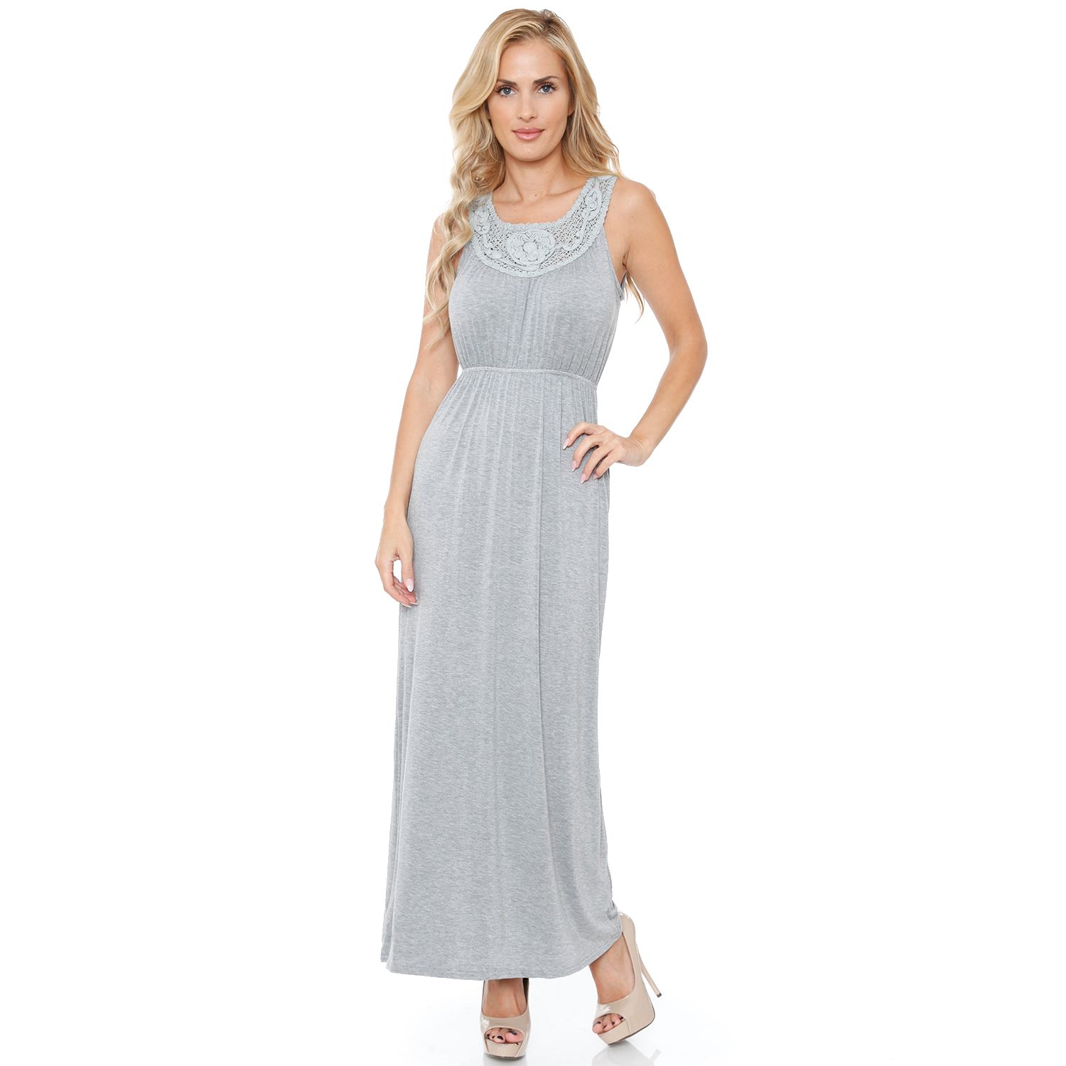 white mark maxi dress