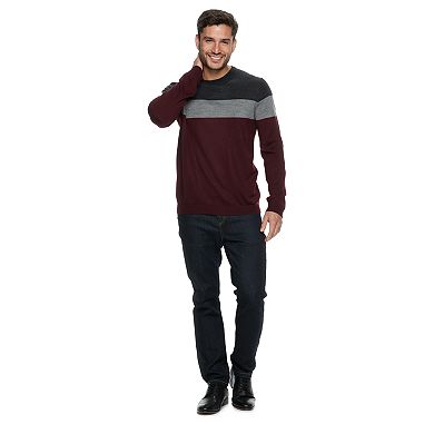Men's Apt. 9® Striped Merino Wool-Blend Crewneck Sweater