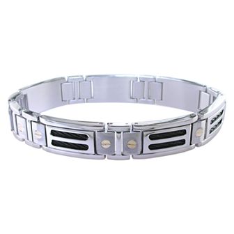 LYNX Stainless Steel & 10k Gold Bracelet