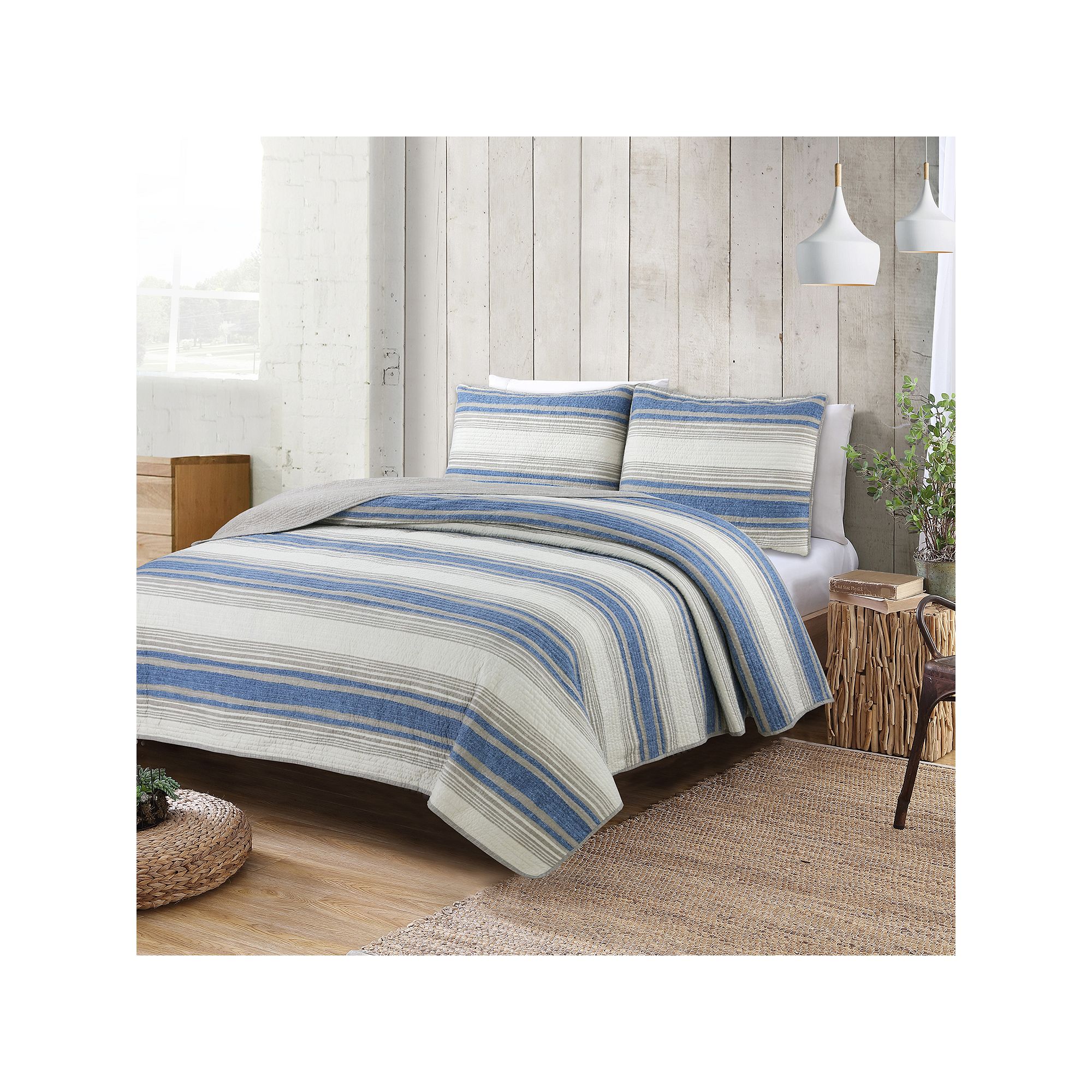 Estate Collection Bolivar Quilt Set, Blue