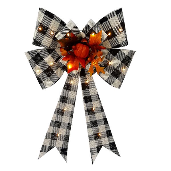 Celebrate Fall Together Light-Up Bow Wall Decor Color Natural Missing Cover 