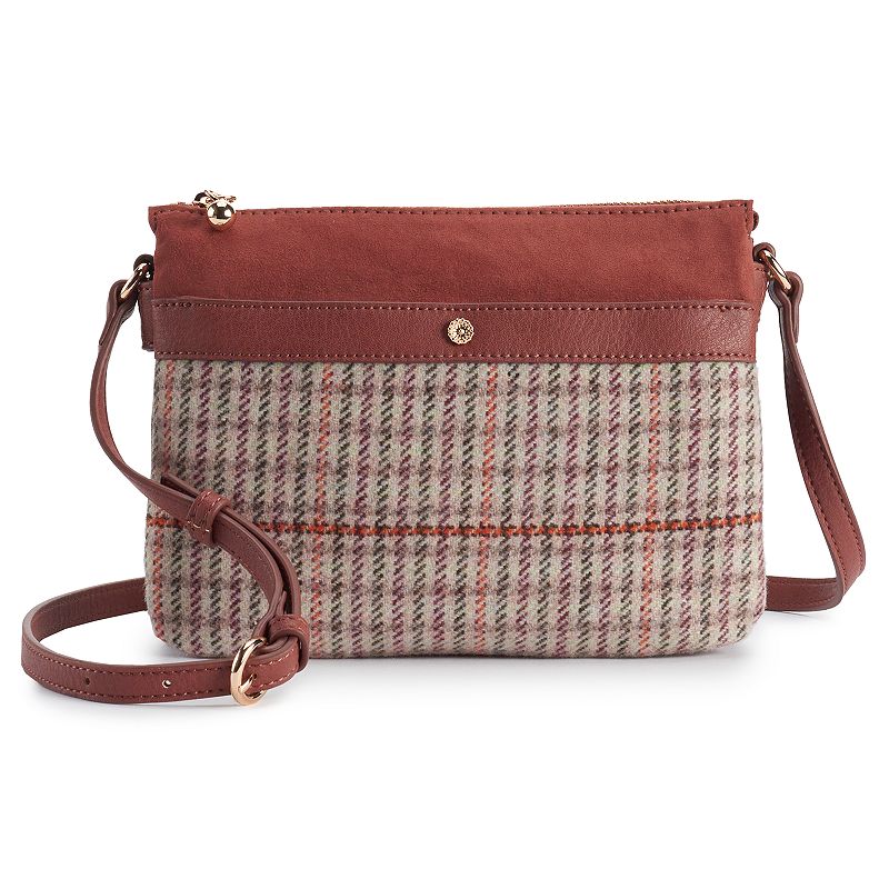 LC Lauren Conrad Candide Crossbody Bag, Dark Pink