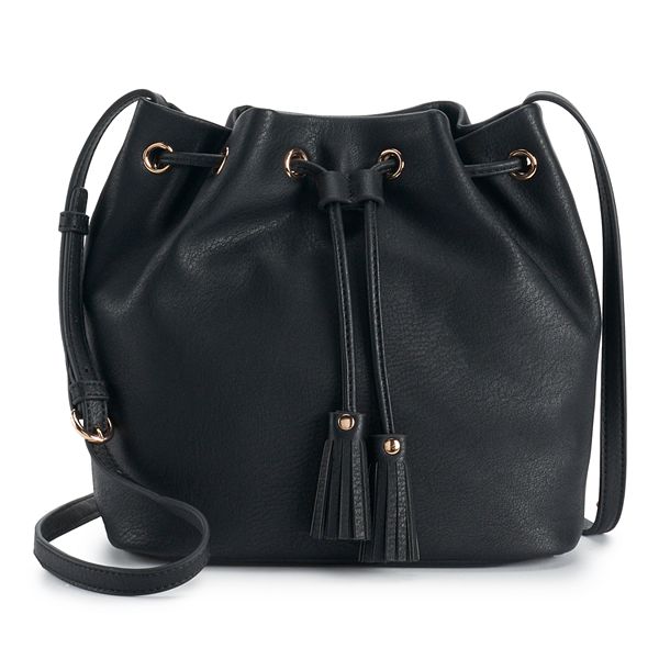 LC Lauren Conrad Women's Gift - Black Dome Wristlet: Handbags