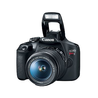 Canon EOS Rebel T7 DSLR Camera with EF-S 18-55mm + EF 75-300mm Lenses - 24.1-Megapixel Sensor and Webcam Capabilities
