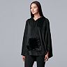 Women's Simply Vera Vera Wang Hooded Velour Sleep Poncho