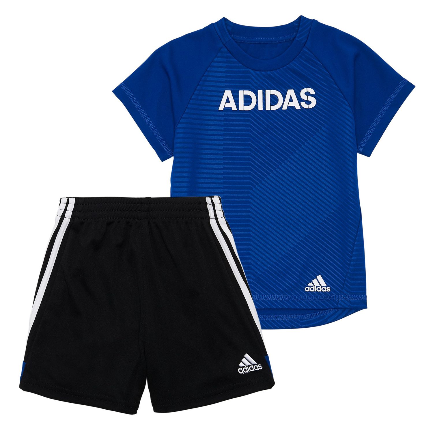 boy in adidas shorts