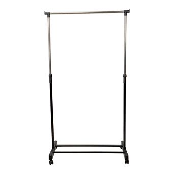 Simplify Single-Tier Adjustable Height Rolling Garment Rack