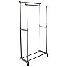 Simplify Double-Tier Adjustable Height Rolling Garment Rack