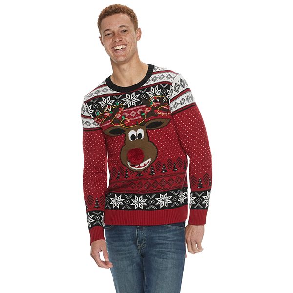 Men's Reindeer Poopermints Ugly Christmas Sweater