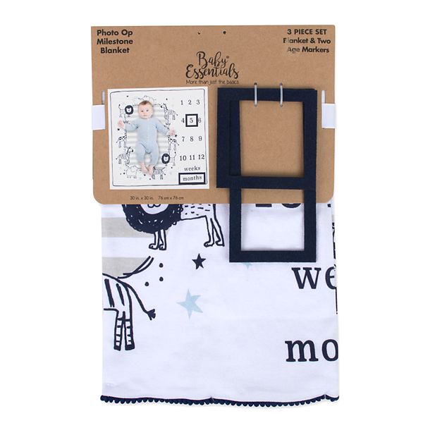 Baby essentials milestone hot sale blanket