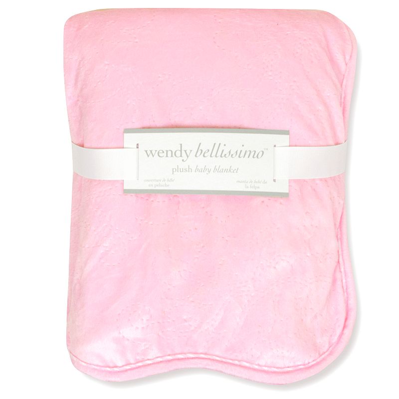 Wendy Bellissimo Velboa Blanket with Door Sign, Pink
