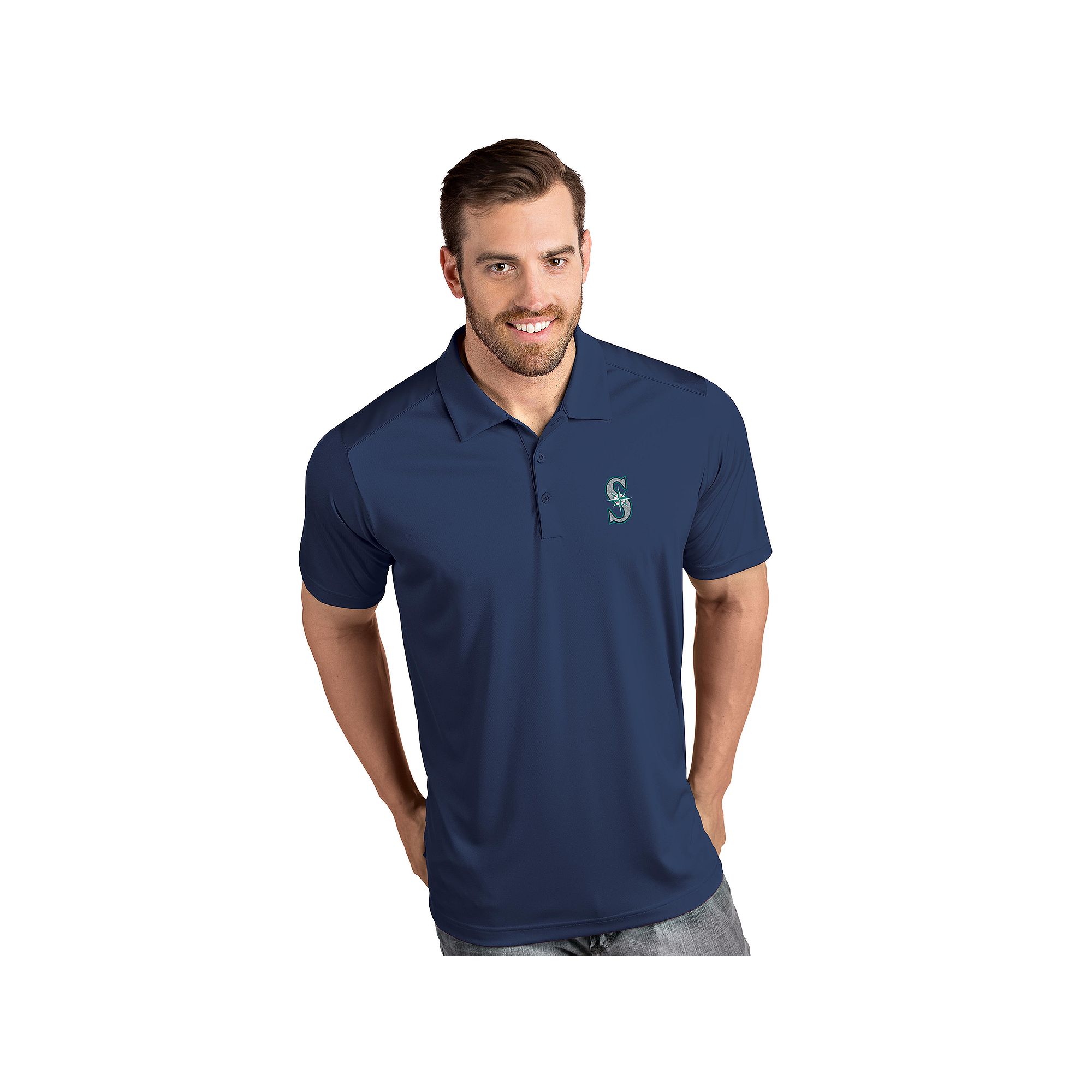 Mens MLB Seattle Mariners Antigua Mens Tribute Polo, Size: Small, Blue