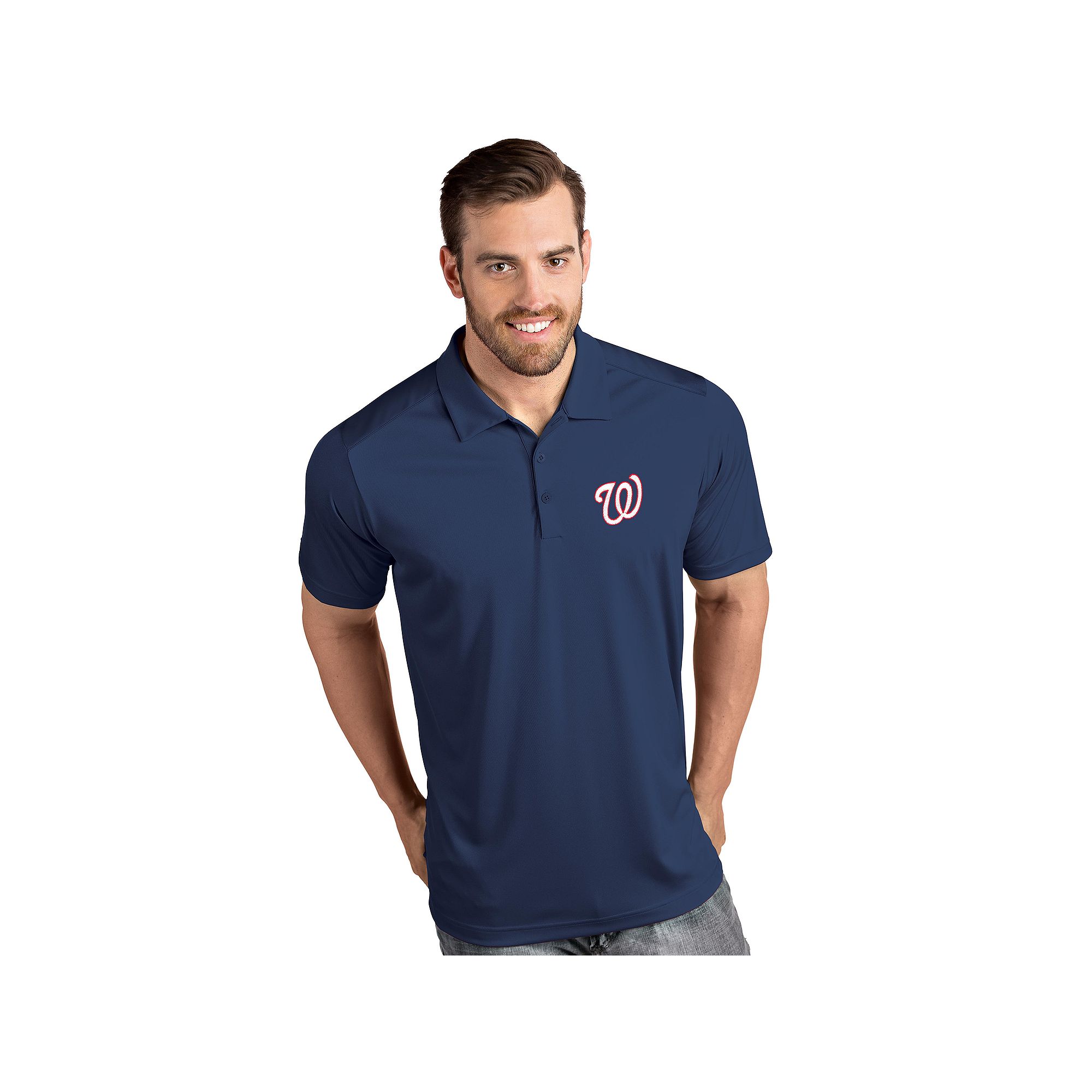 Mens MLB Washington Nationals Antigua Mens Tribute Polo, Size: Small, Blue