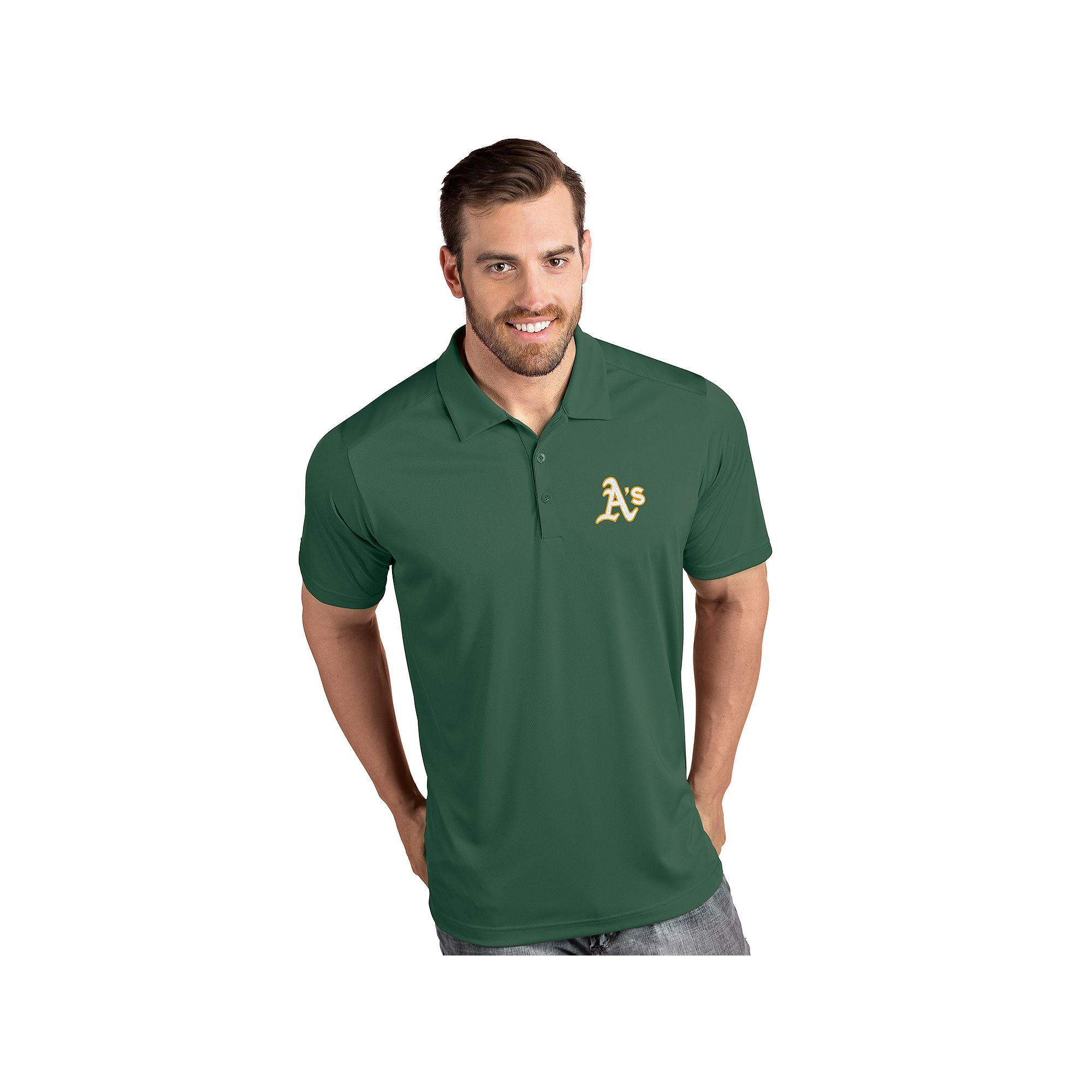 Mens Antigua Oakland Athletics Tribute Polo, Size: Small, Green