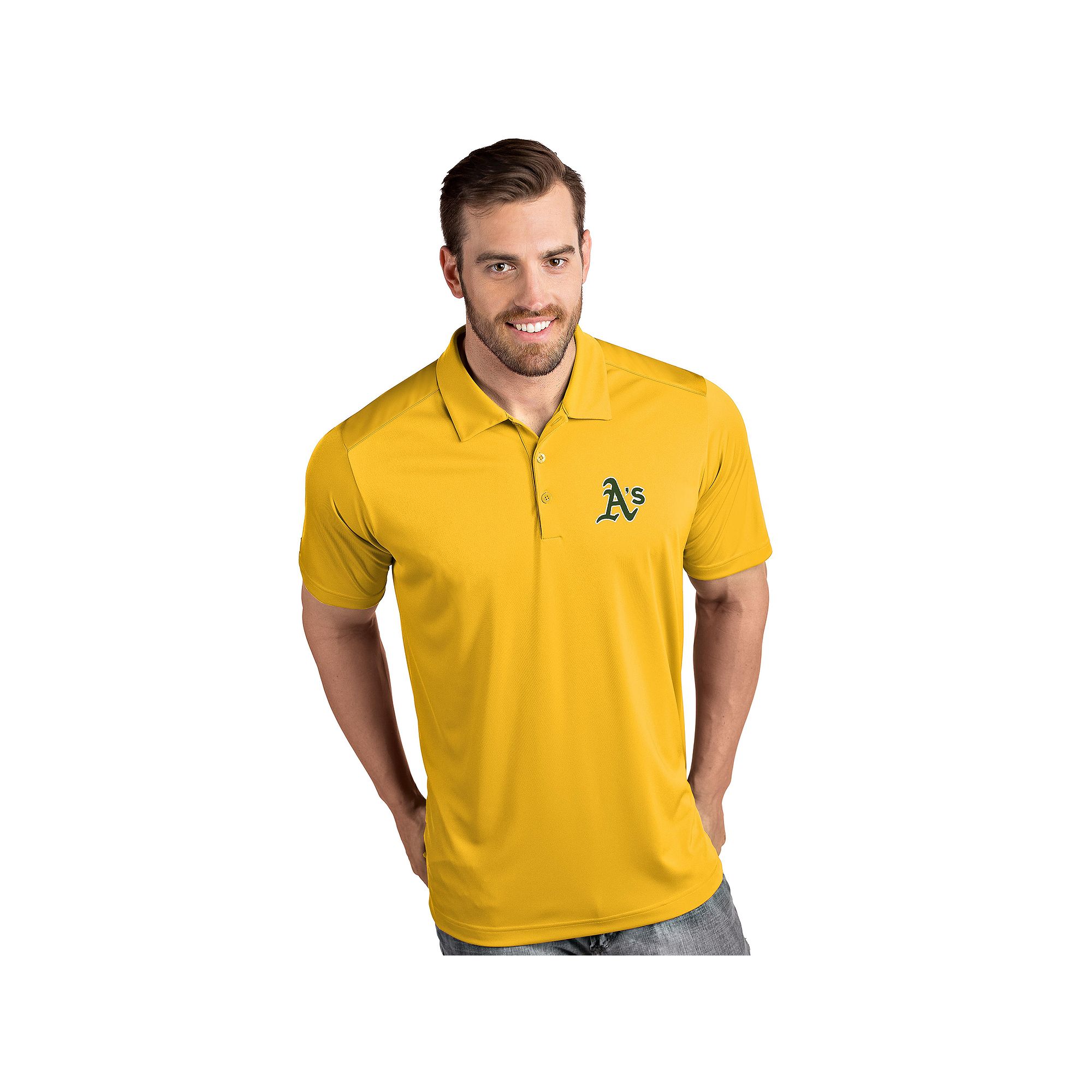 Mens Antigua Oakland Athletics Tribute Polo, Size: Small, Yellow