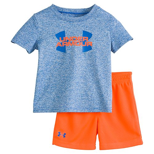 Baby Boy Under Armour Hybrid Big Logo Tee & Shorts Set