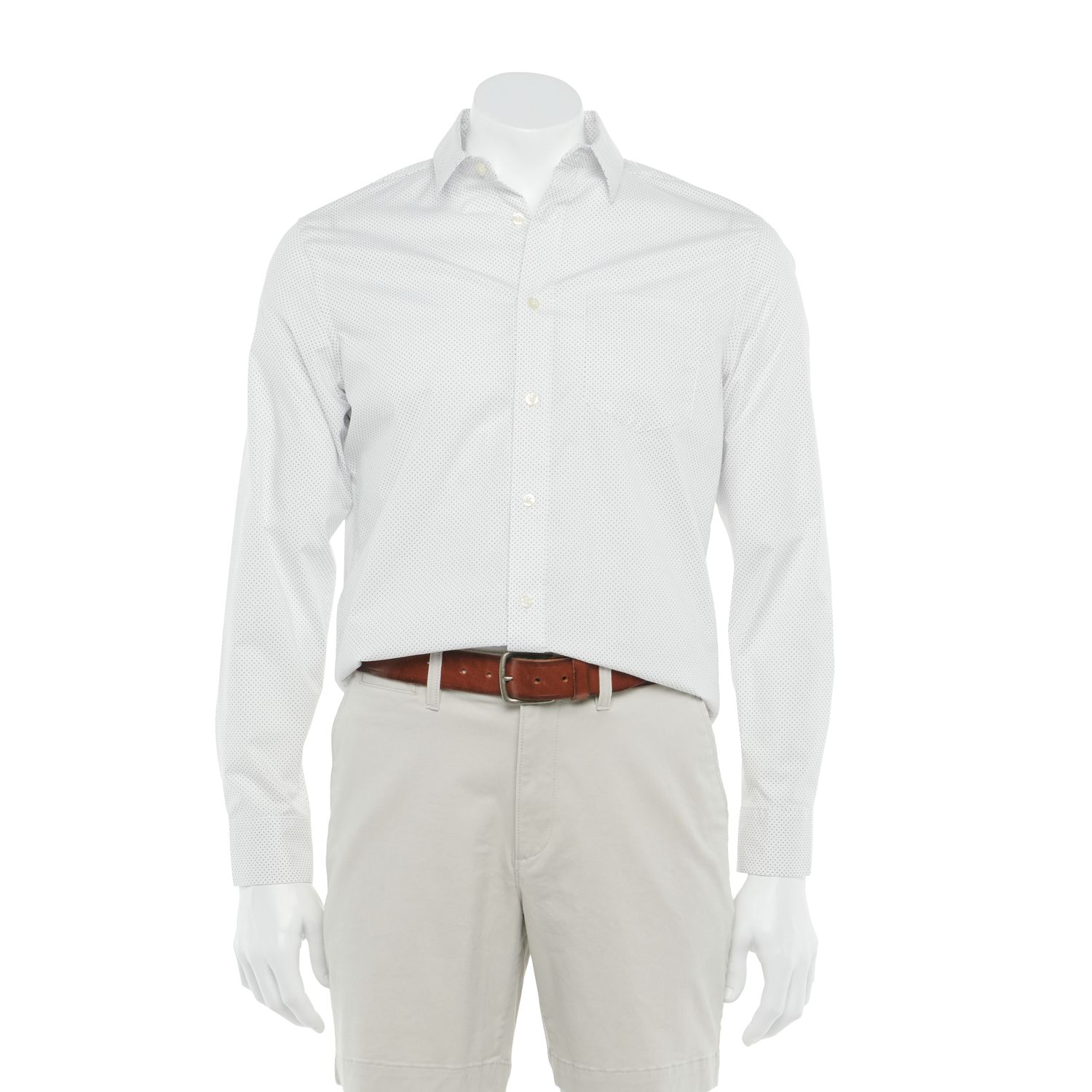 kohls mens white dress shirts