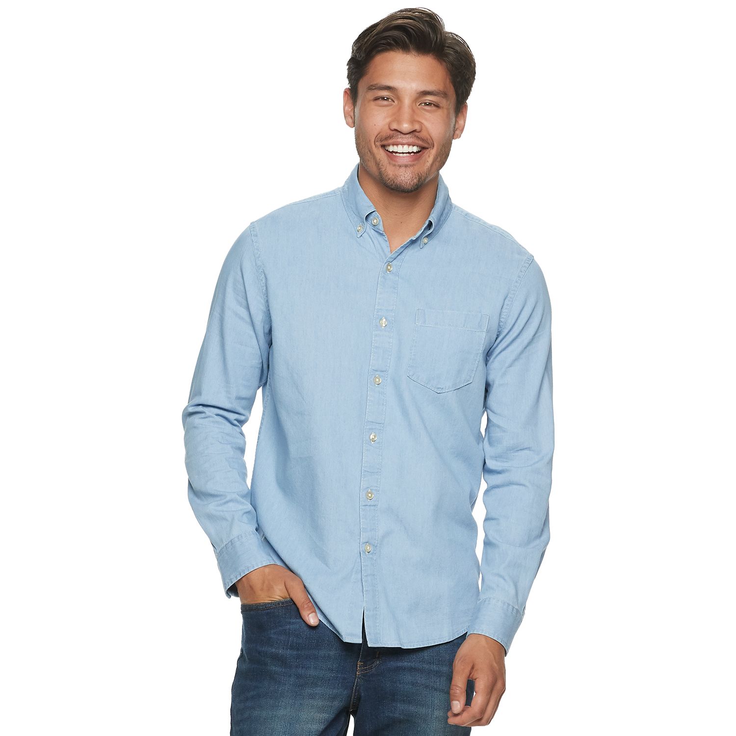 kohls mens denim shirts
