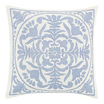Laura Ashley Lifestyles Embroidered Medallion Throw Pillow