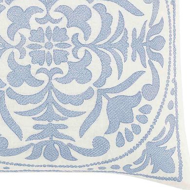 Laura Ashley Embroidered Medallion Throw Pillow