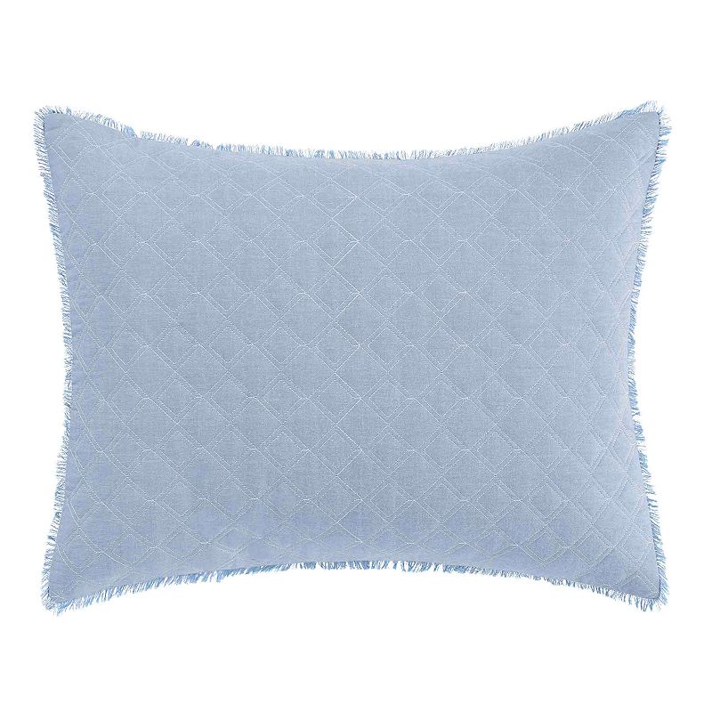 Laura Ashley Mila Fringe Edge Decorative Pillow, 16" x 20" Bedding