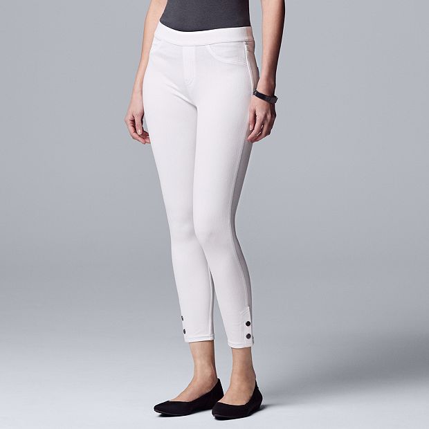 Simply Vera Vera Wang Side Strap Cutout Capri Leggings