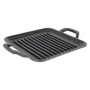 Lodge Chef Collection Pre-Seasoned 11 in Cast-Iron Grill Pan
