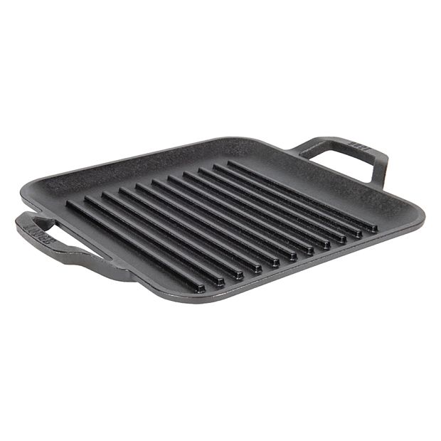 NutriChef Nonstick Cast Iron Grill Pan - 11-Inch Kitchen Square Cast Iron  Skillet Grilling Pan, Enameled Cast Iron Skillet Steak Pan w/ Side Drip
