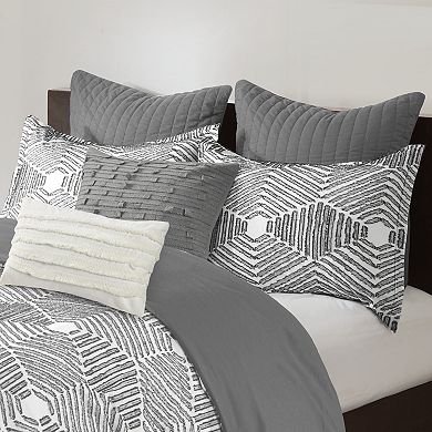 INK+IVY Ellipse Cotton Jacquard Duvet Cover Set