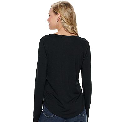 Juniors' SO® Favorite Long Sleeve Tee