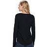 Juniors' SO® Favorite V-Neck Long Sleeve Tee